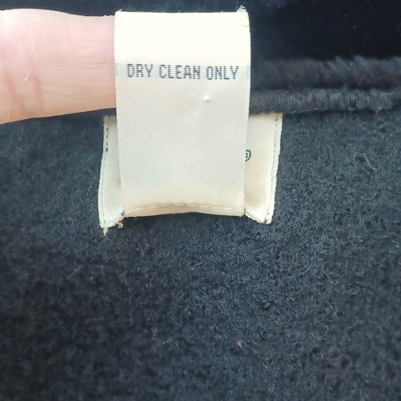 Kenji Black Asymmetrical Wool Fur Collar Jacket - Size M - Picture 8 of 9